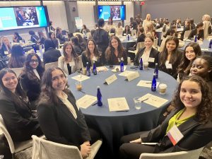 Students in the BCLC sitting at a round table.