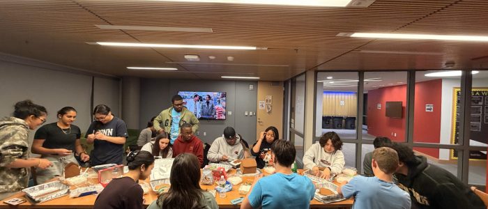 IMG_0086 Students Making gingerbread houses
